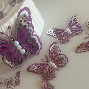 Butterfly Wall Accents | 3D Butterfly Nursery or Party Decor | Pastel Butterfly Wall Stickers | Baby Shower or Bedroom Decor