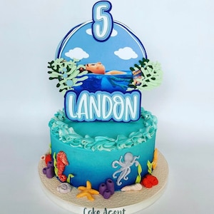 Luca Theme Birthday Cake Topper