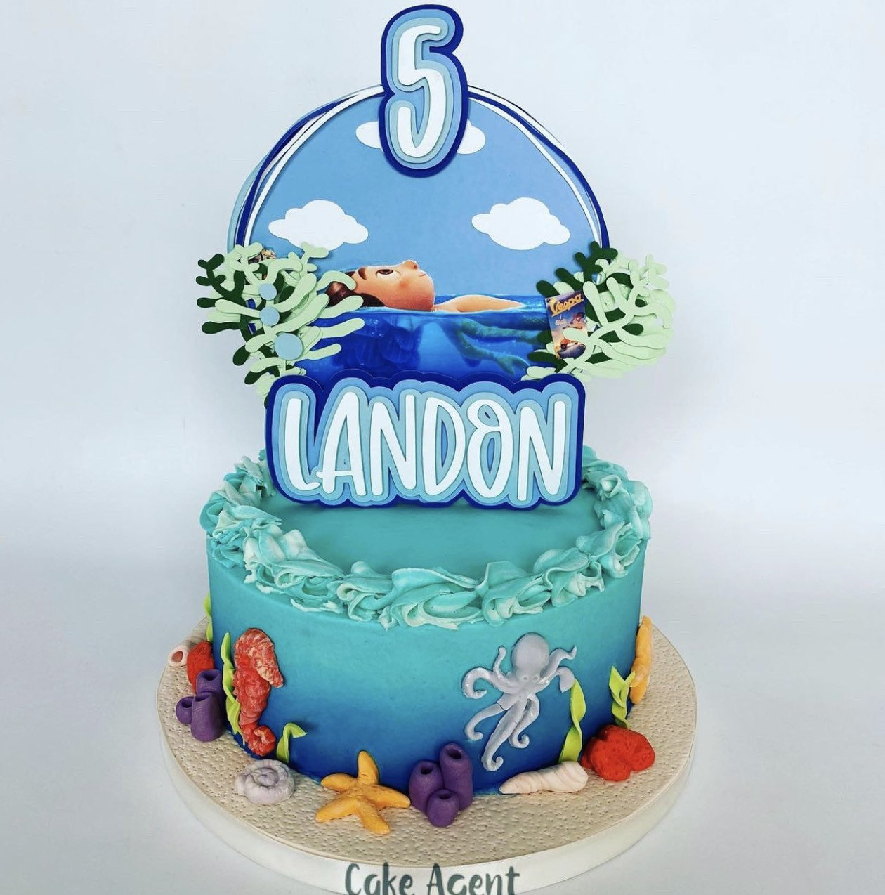 Luca Theme Birthday Cake Topper 