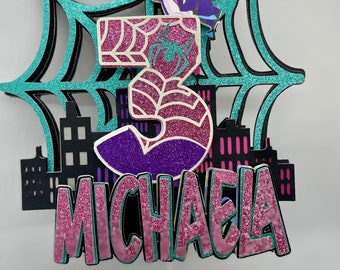 Spider Gwen Cake Topper | Custom Girl Birthday Party Decor