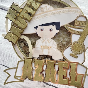 Charro Cake Topper | Vaquero Birthday Party Decor | Mexican Cowboy Theme Cake Topper | Custom Fiesta Cake Decoration