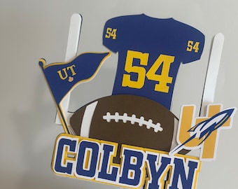 Personalized Football Cake Topper | Sports Birthday Party Decor