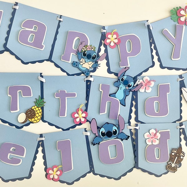 Lilo and Stitch Birthday Banner