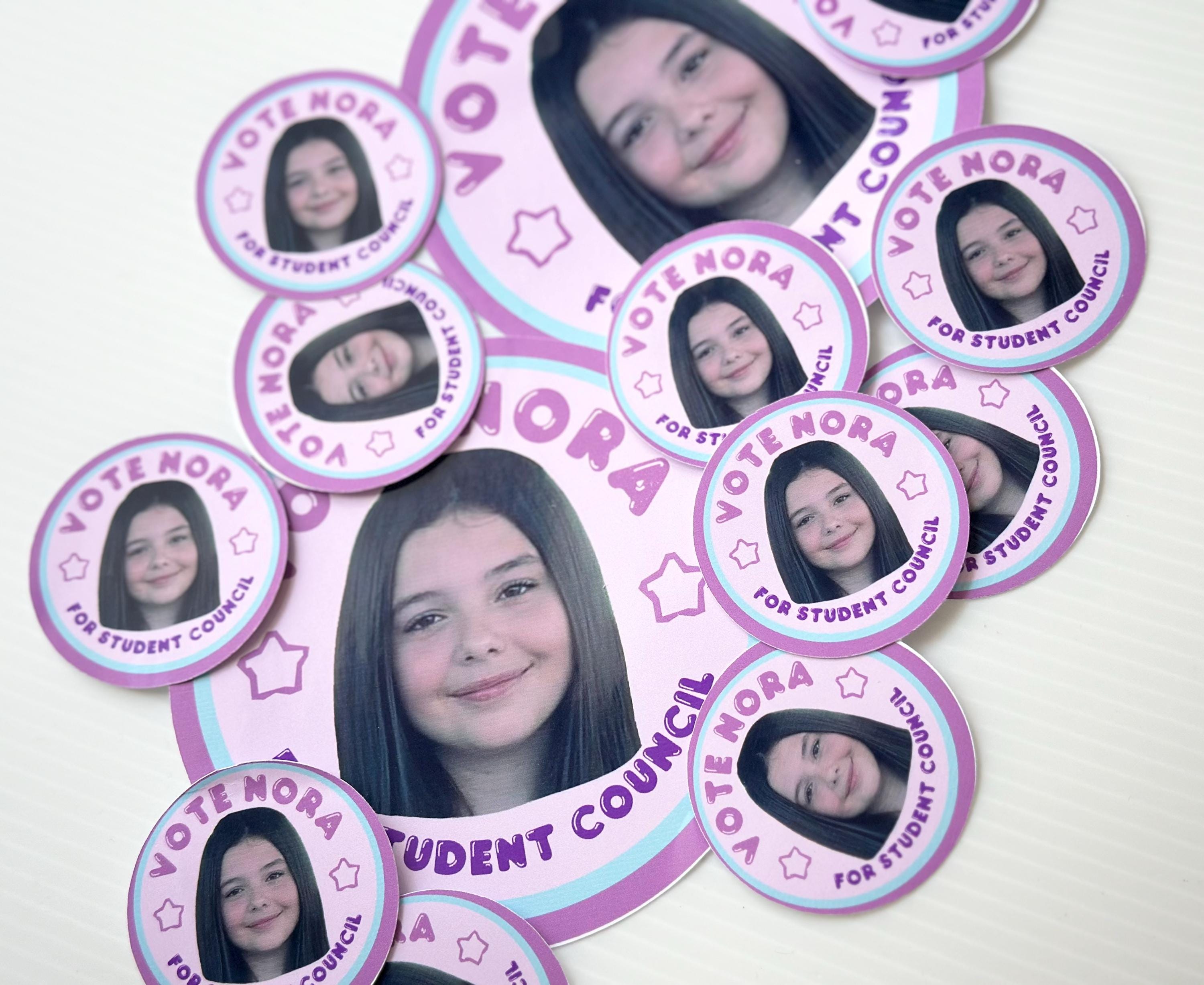 Custom Student Council Campaign Stickers: Waterproof Vinyl Labels - Etsy