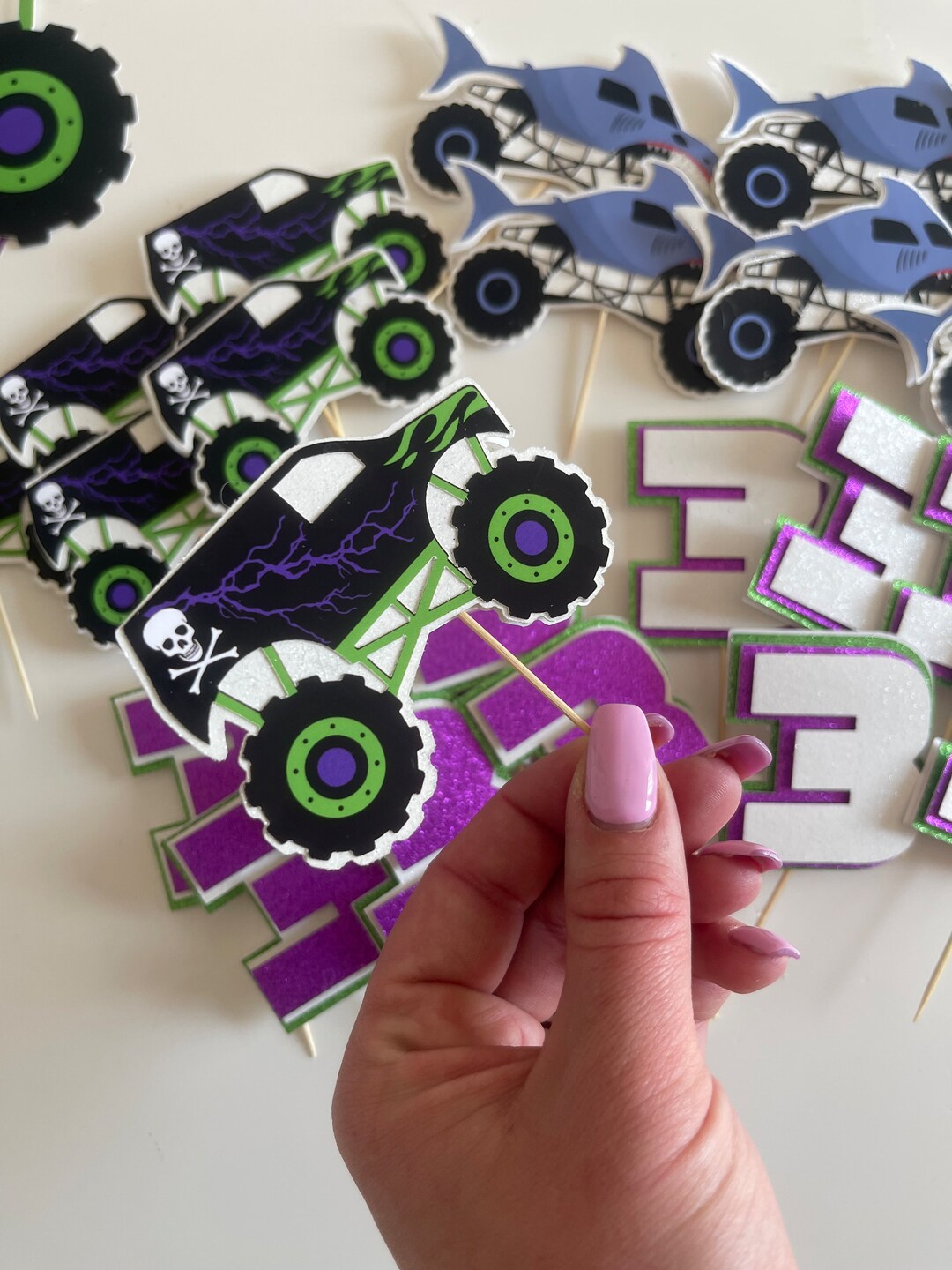 Monster Jam Cupcake Toppers - Etsy