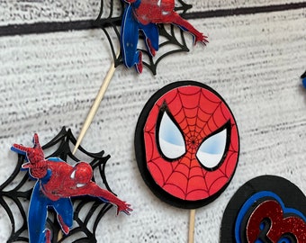 Spiderman Cupcake Toppers
