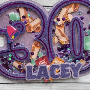 Taco Bell Cake Topper | Funny Fast Food Birthday Decor | Live Más Party Cake Pick | Custom Name and Age Topper