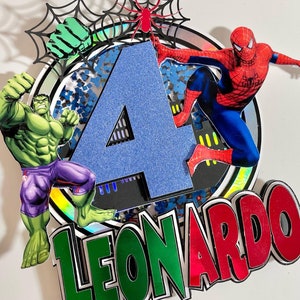 Spiderman Hulk Cake Topper