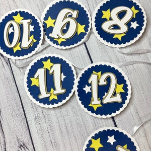 Little Baby Bum Milestone Banner | Monthly Photo Banner | 1–12 Month First Birthday Decor | Custom Nursery Rhyme Theme Garland