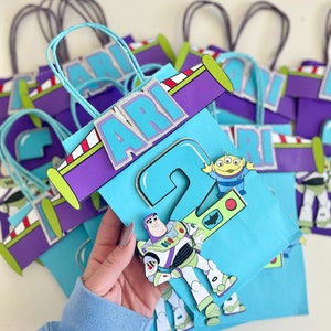 Buzz Lightyear Party Favor Bags | Toy Story Birthday Treat Bags | Two Infinity and Beyond Goodie Bags | Space Ranger Party Supplies