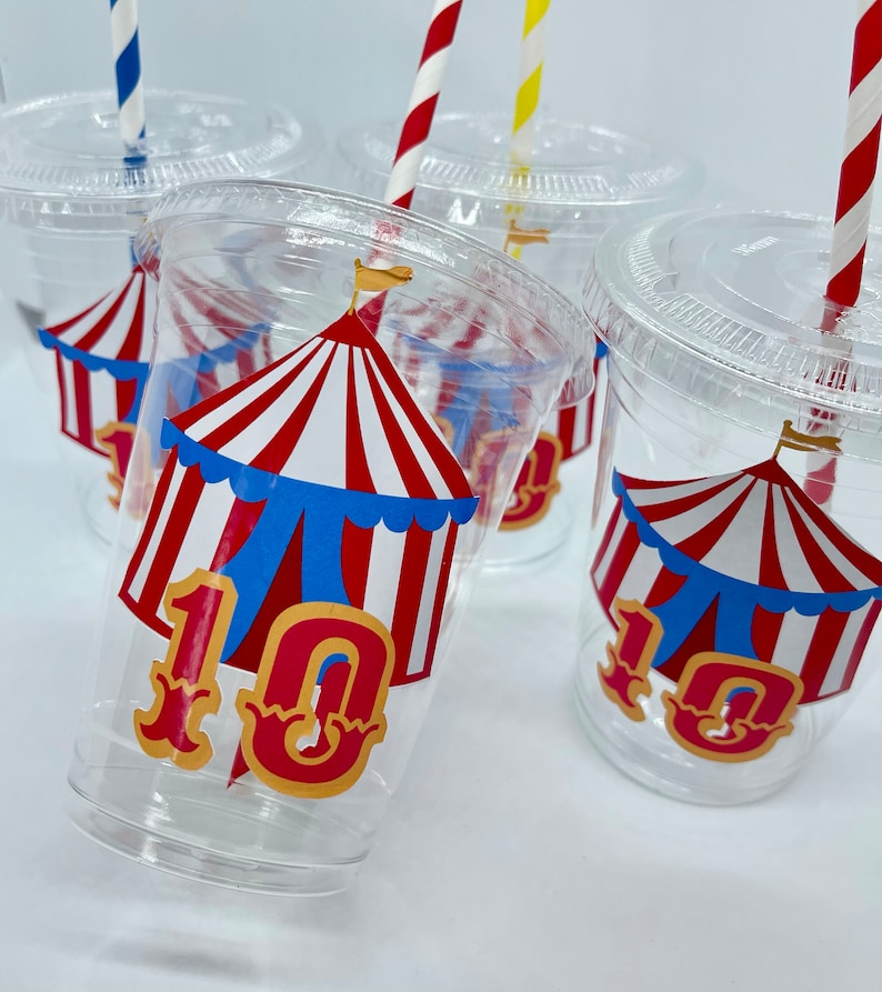 Circus Carnival Party Cups Etsy