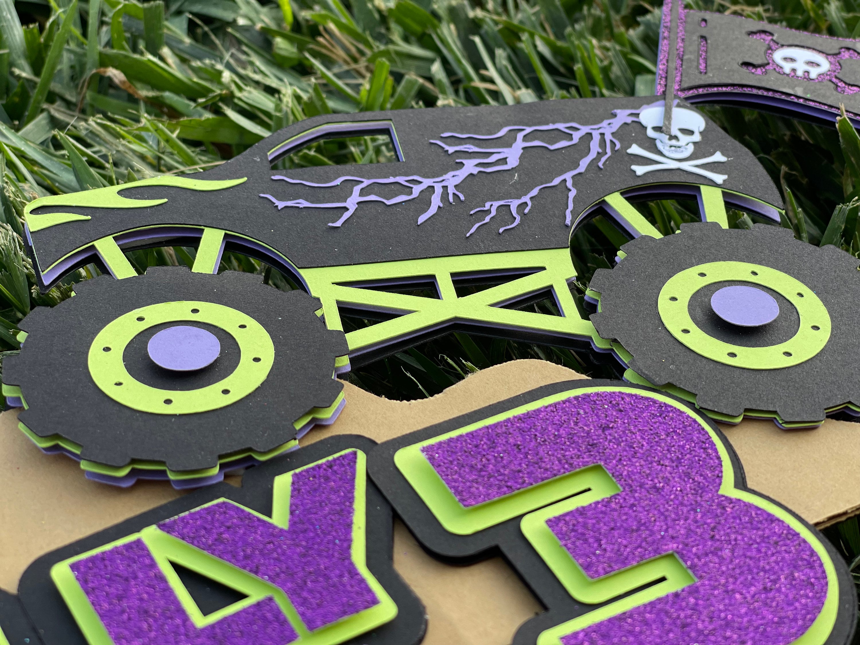 Monster Jam Grave Digger Birthday Cake Topper Etsy