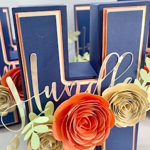 Custom 3D Letters or Numbers | Freestanding Name or Age Decor | Birthday & Wedding Table Centerpieces | Party Display Props
