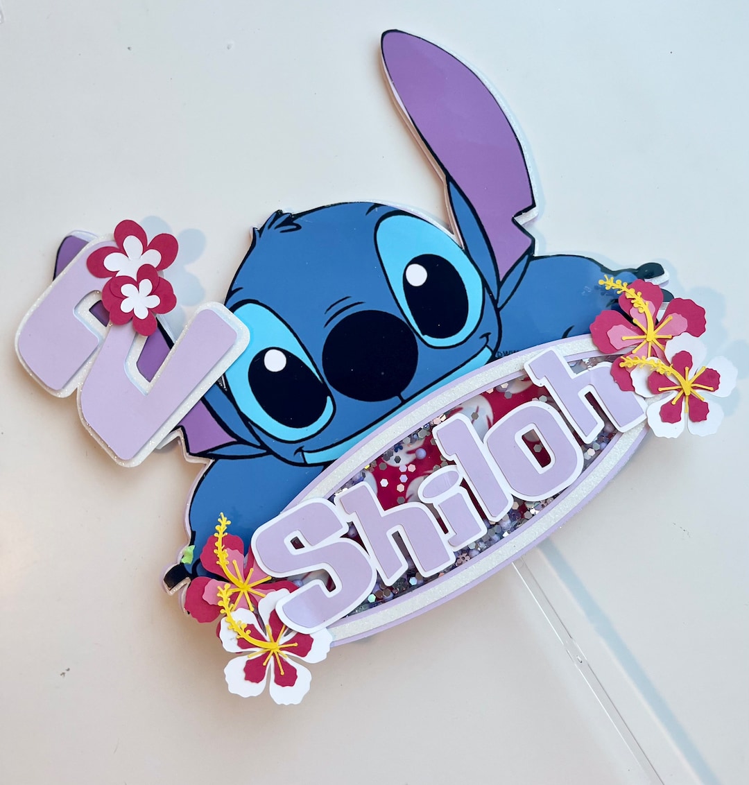 Stitch Theme Cake Topper Etsy