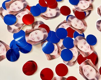 Confeti facial personalizado / Decoraciones para fiestas con fotos personalizadas