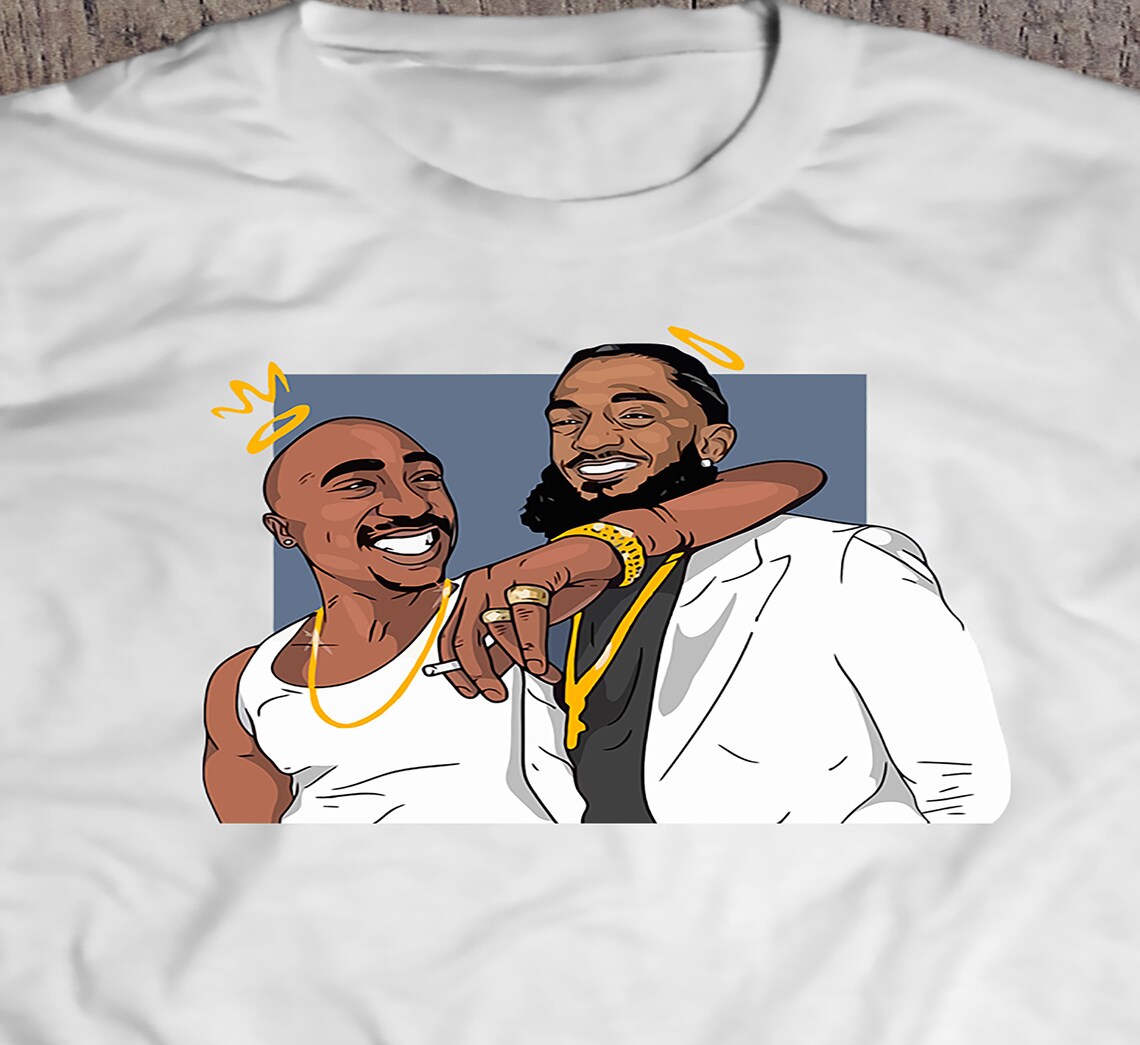 Tupac and Nipsey Hussle T-Shirt Hip Hop Culture Tupac | Etsy