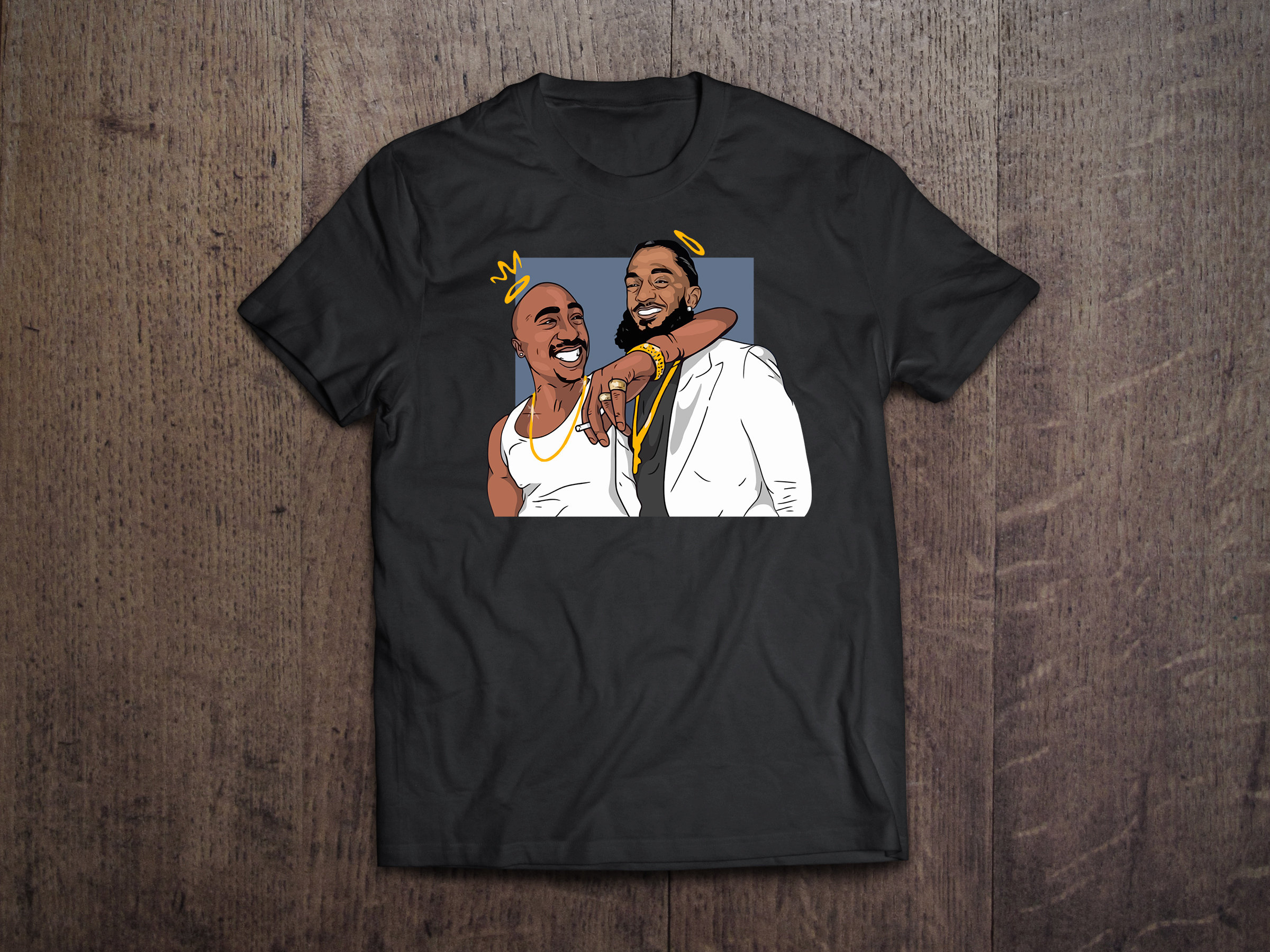 Tupac and Nipsey Hussle T-Shirt Hip Hop Culture Tupac | Etsy