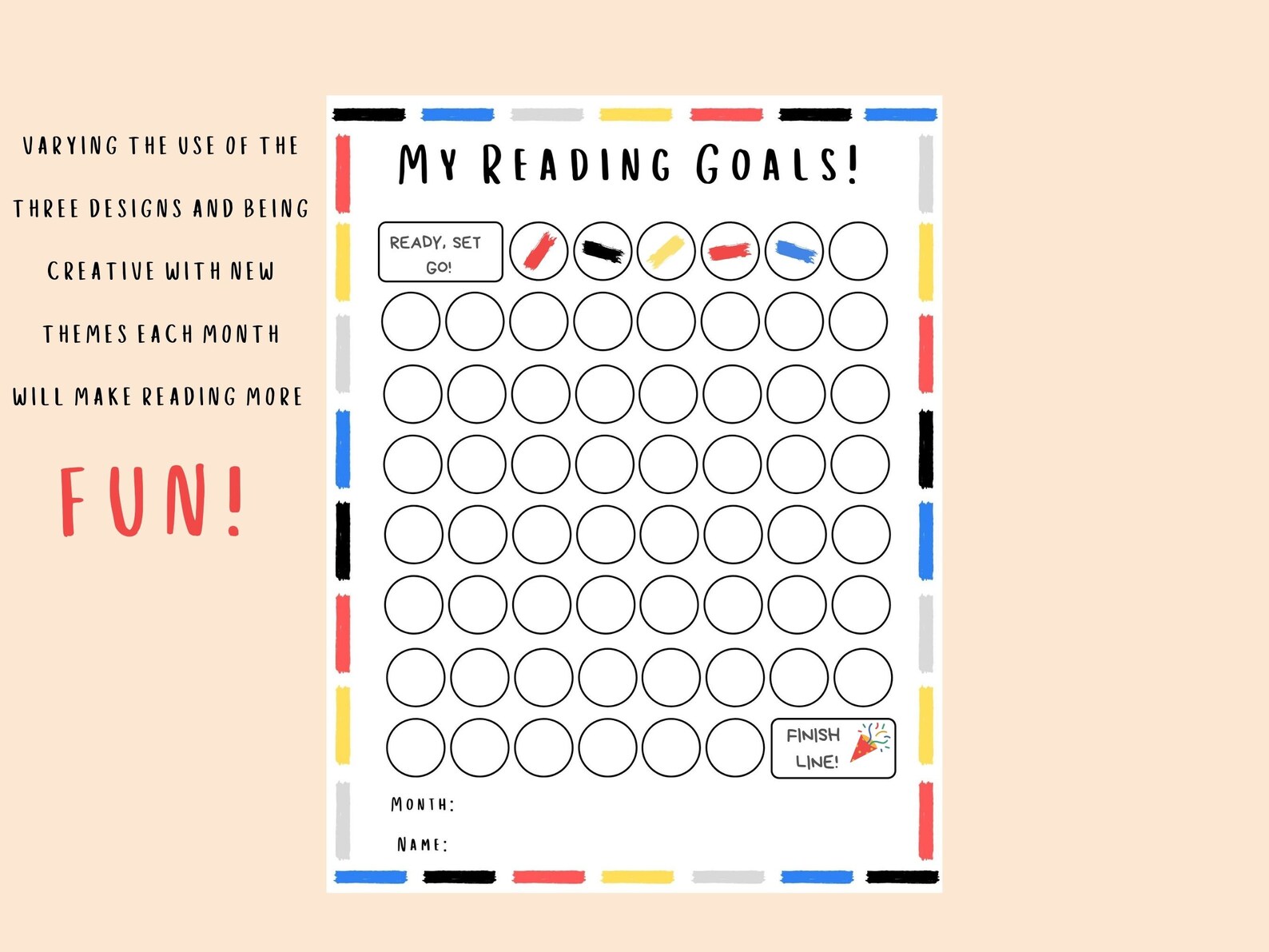 Kids Reading Goals Printable Printable Reading Tracker - Etsy España