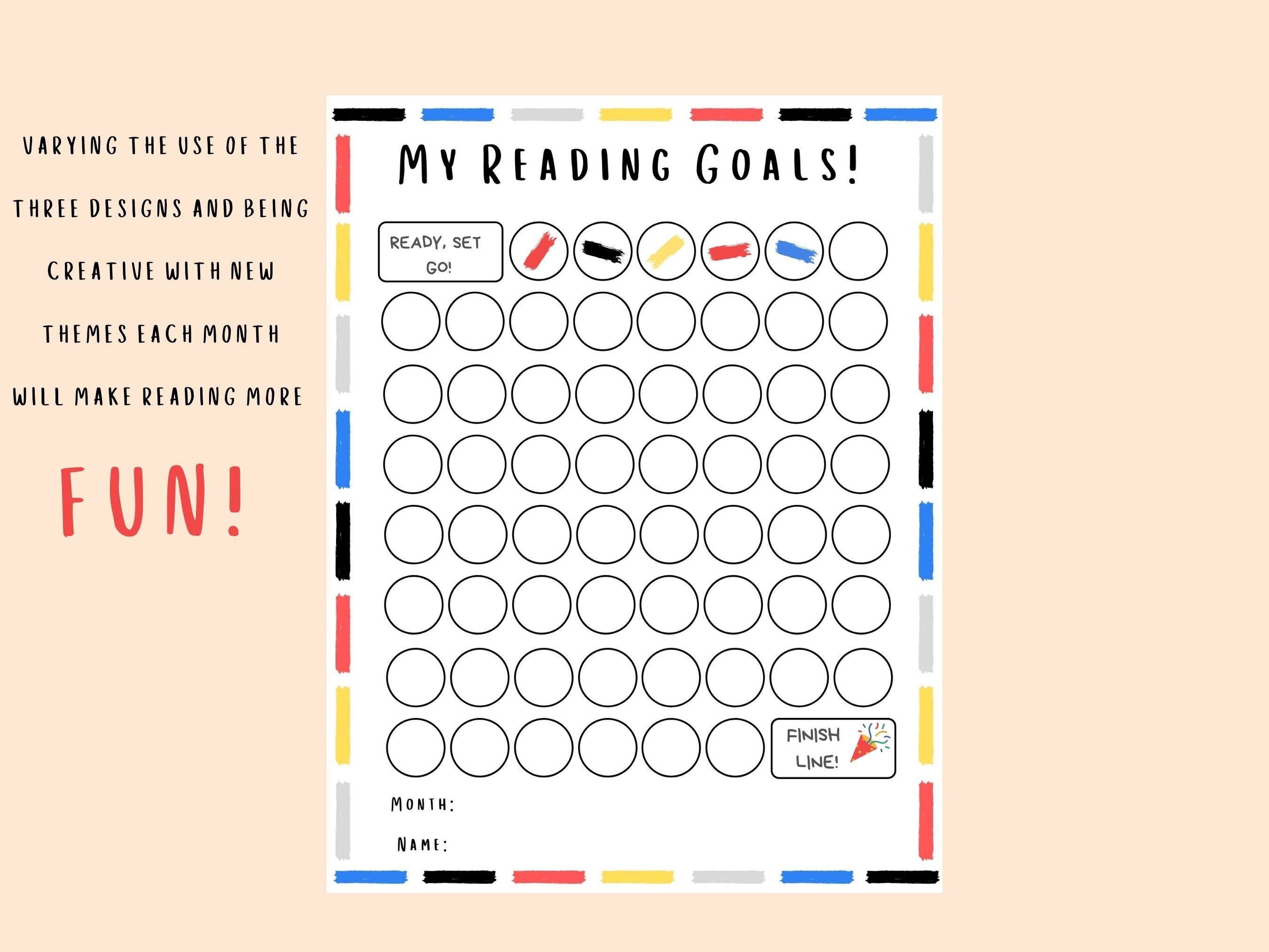 Kids Reading Goals Printable Printable Reading Tracker - Etsy 日本