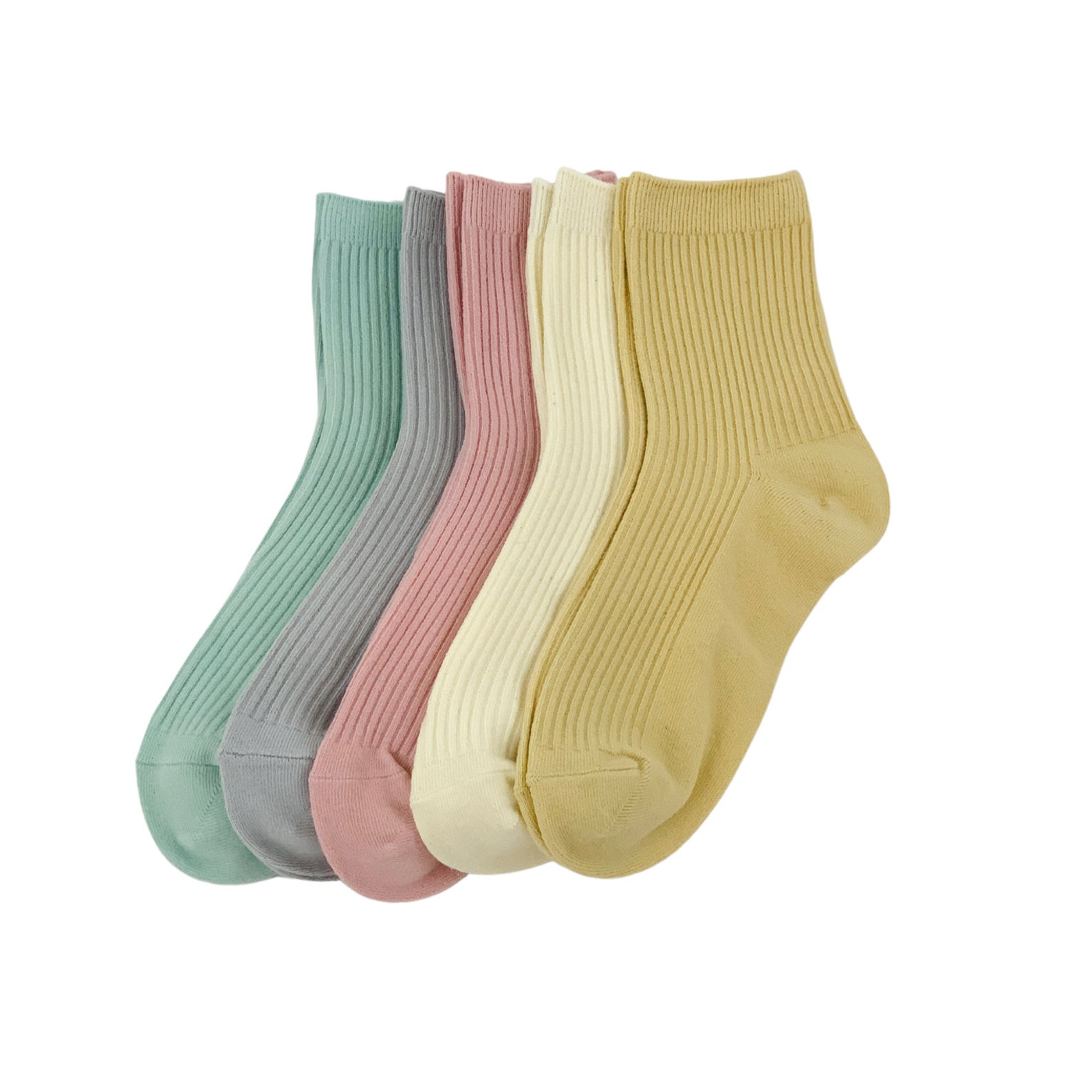 Colored Pastel Cute Socks Pack Pastel Socks Women Socks Etsy Canada