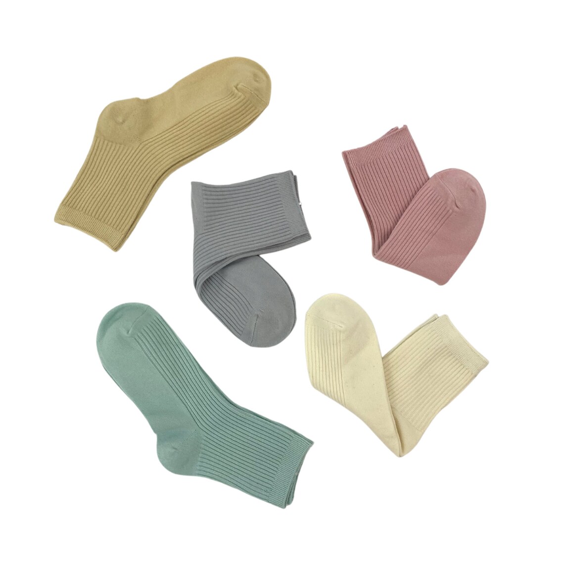 Colored Pastel Cute Socks Pack Pastel Socks Women Socks Etsy