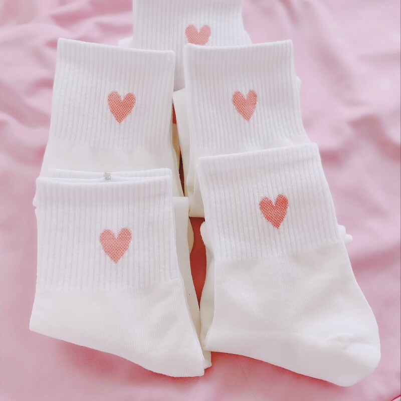 Pack Of 2 Printed Socks - Pink & White