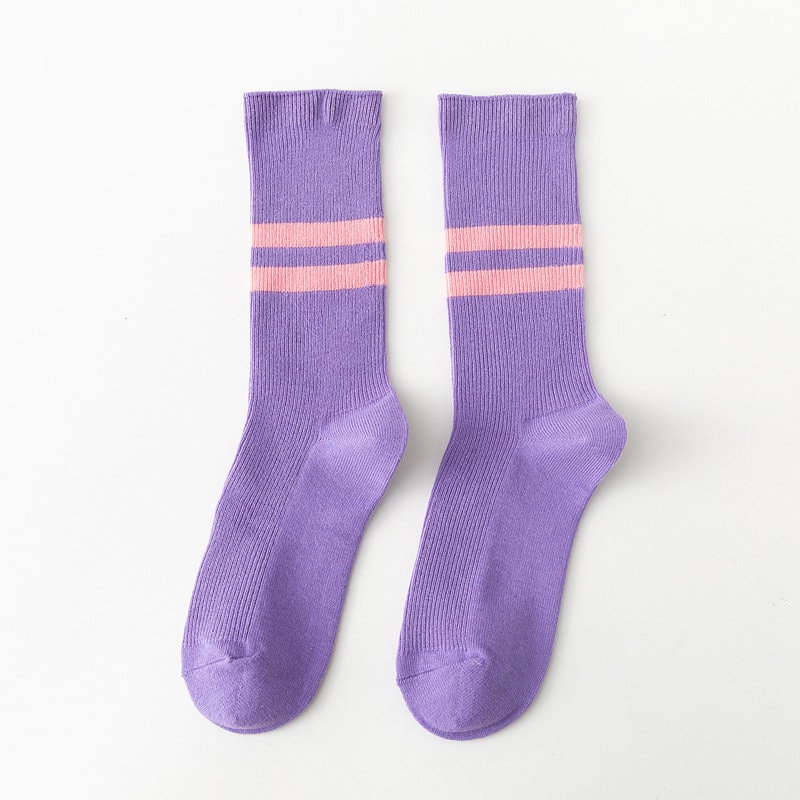 Lilac Socks Lilac Color Socks for Women Old School Socks | Etsy