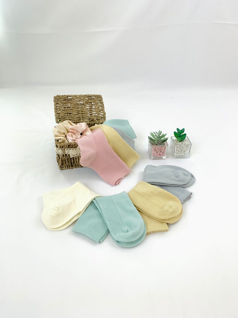 Colored Pastel Cute Socks Pack Pastel Socks Women Socks Etsy