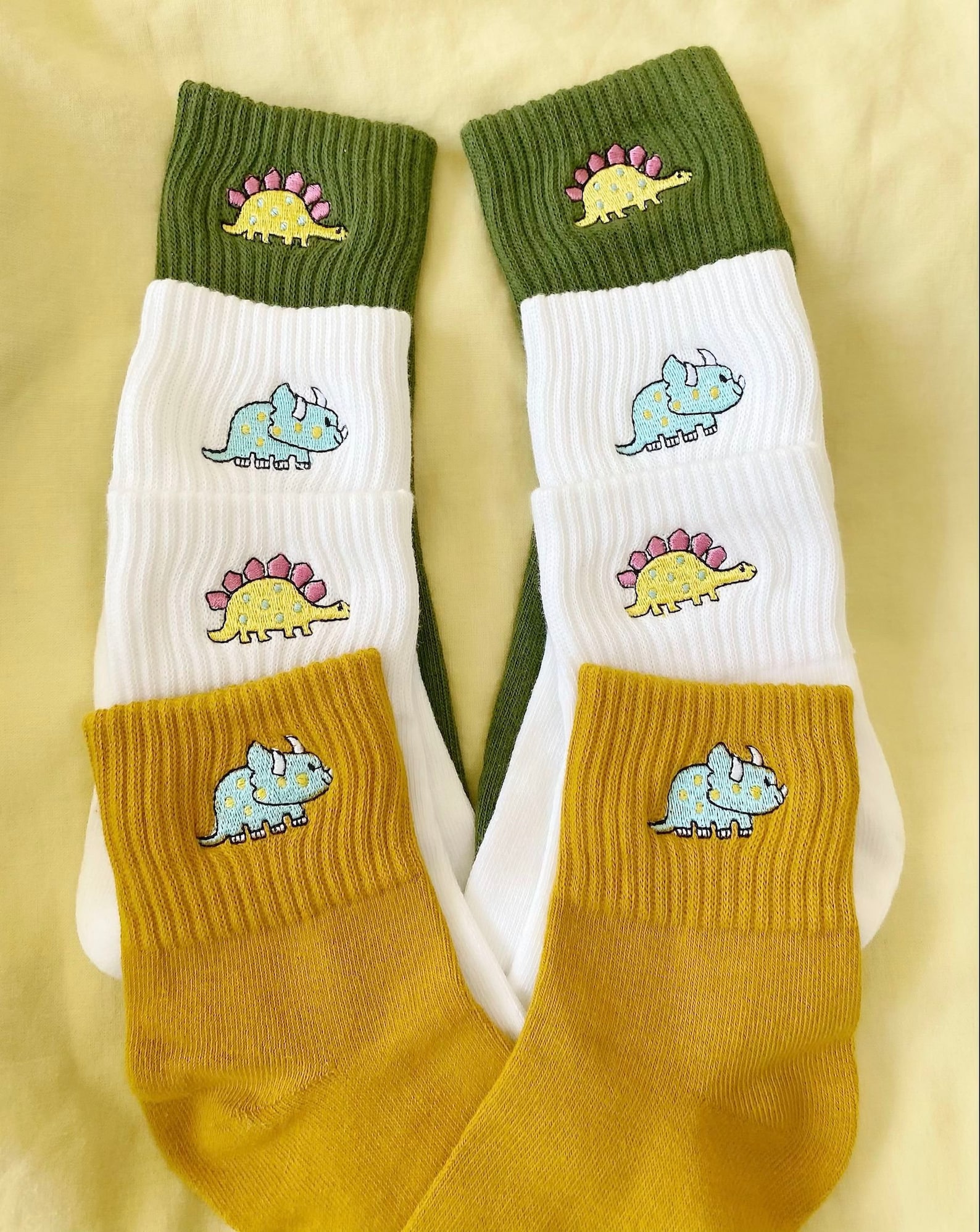 Dinosaur Socks for Women Women Socks Pack of 4 Colors Etsy UK