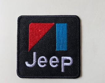 Sew on Iron on Embroidered Patch JEEP MOTOR RACING CAR SPEED FESTIVAL
