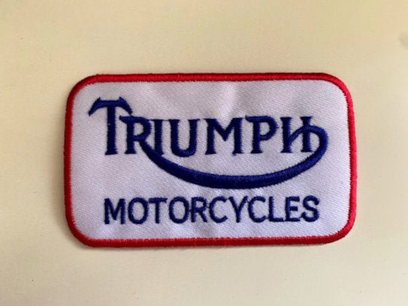 Triumph motorbike motorcycle biker - Sew Raleigh Mall Max 86% OFF Embroidered- on Iron