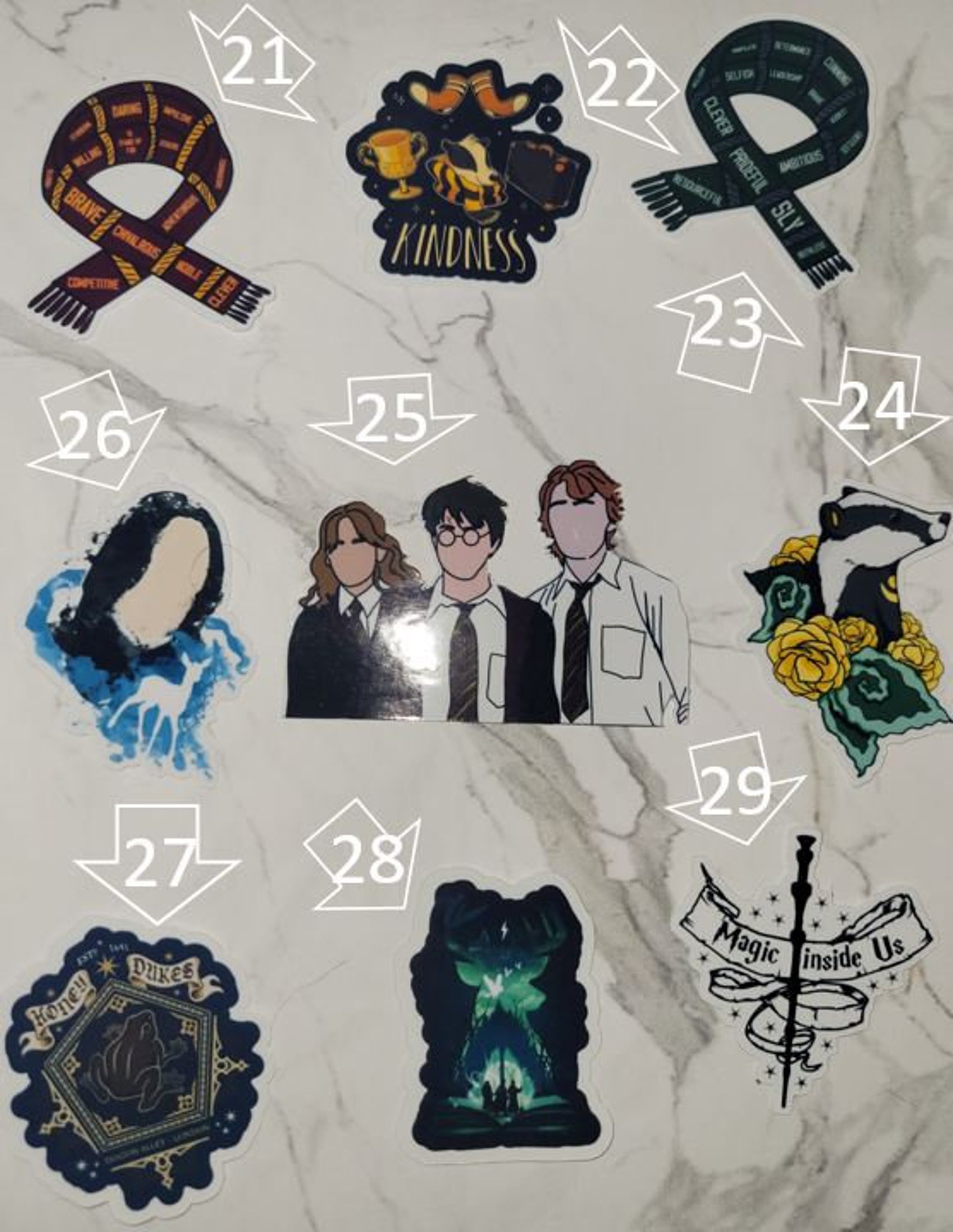 Harry Potter BUNDLE Waterproof Vinyl Stickers Hogwarts Etsy