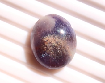Natural Bloodshot Iolite Sunstone Cabochon: Oval Gemstone for Jewelry Making (22X18X7MM, 19.10Cts)