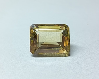 Natural Lemon Quartz Gemstone: 18 Ct Loose Stone for Jewelry