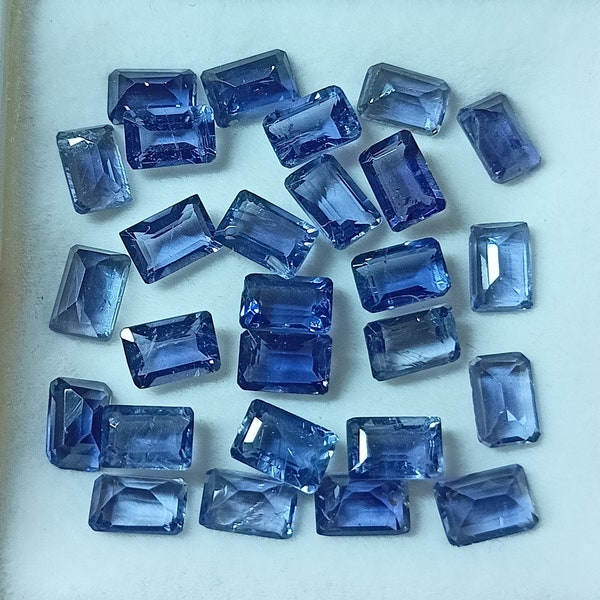 5 Pieces Lot Natural Iolite Faceted Gemstone,   4x6 mm Best For Jewelry Making,  iolite Gemstone,    S-320