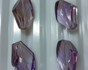 Faceted Pink Amethyst Gemstone: Natural Jewelry Stone (4 Pieces)
