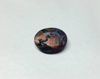 Bloodshot Iolite Sunstone: 7.5 Ct Oval Faceted Gemstone
