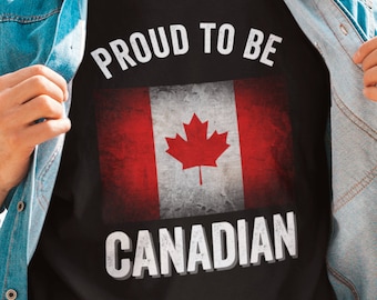 Proud to be Canadian Shirt, Canada Day Tee, Canada Shirt, Distressed Canada Flag T-shirt
