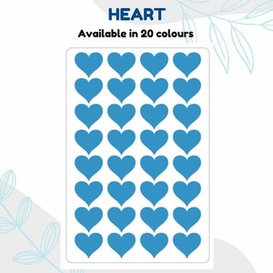 Autocollants en vinyle coeur | Parfait pour un journal ou un agenda | Stickers Bujo | Idées cadeaux | Design simple et minimaliste | Options de couleur disponibles
