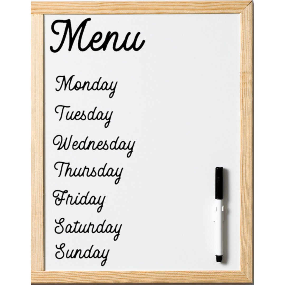 Menu Vinyl Decals | Handmade Menu Sticker | Permanent Vinyl Waterproof ...
