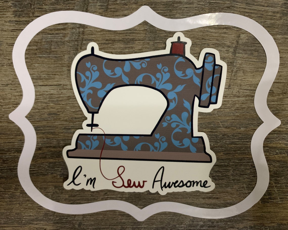 Punny Sewing Sticker Set Sewing Puns/Motivation Hand Drawn Etsy