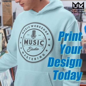 Custom Hoodie Unisex, Fast Custom Printing, Personalized, Design your own shirt, Logo, and Gift.