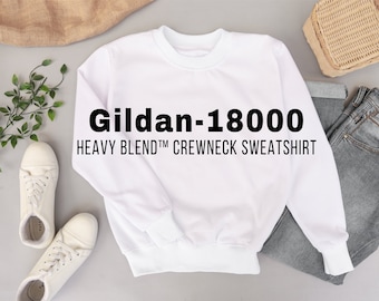 Blank Sweatshirt Gildan18000 Crewneck Wholesale Blank Unisex Sweatshirt for Women Pullover Sweatshirt Plain Sweatshirt Gildan Plain Sweater.