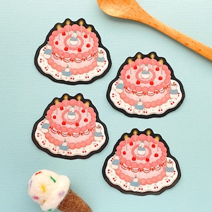 Birthday Cake vinyl sticker | Handcut stickers
