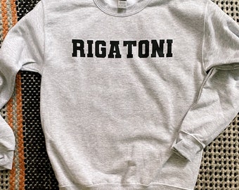 Rigatoni Crewneck Sweatshirt // Pasta University // Unisex Style