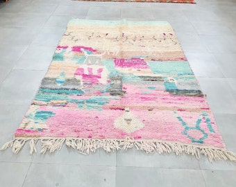 WOL MAROKKAANS RUG, vintage Marokkaans tapijt, traditioneel Marokkaans tapijt, marokkaans wollen tapijt, Marokkaans tapijt, woonkamer Marokkaans tapijt