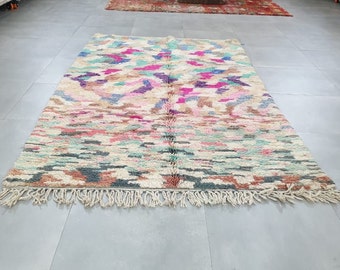 GEBIED MAROKKAANSE RUG, Marokkaans tapijt, vintage Marokkaans tapijt, handgemaakt tapijt, gebied Marokkaans tapijt