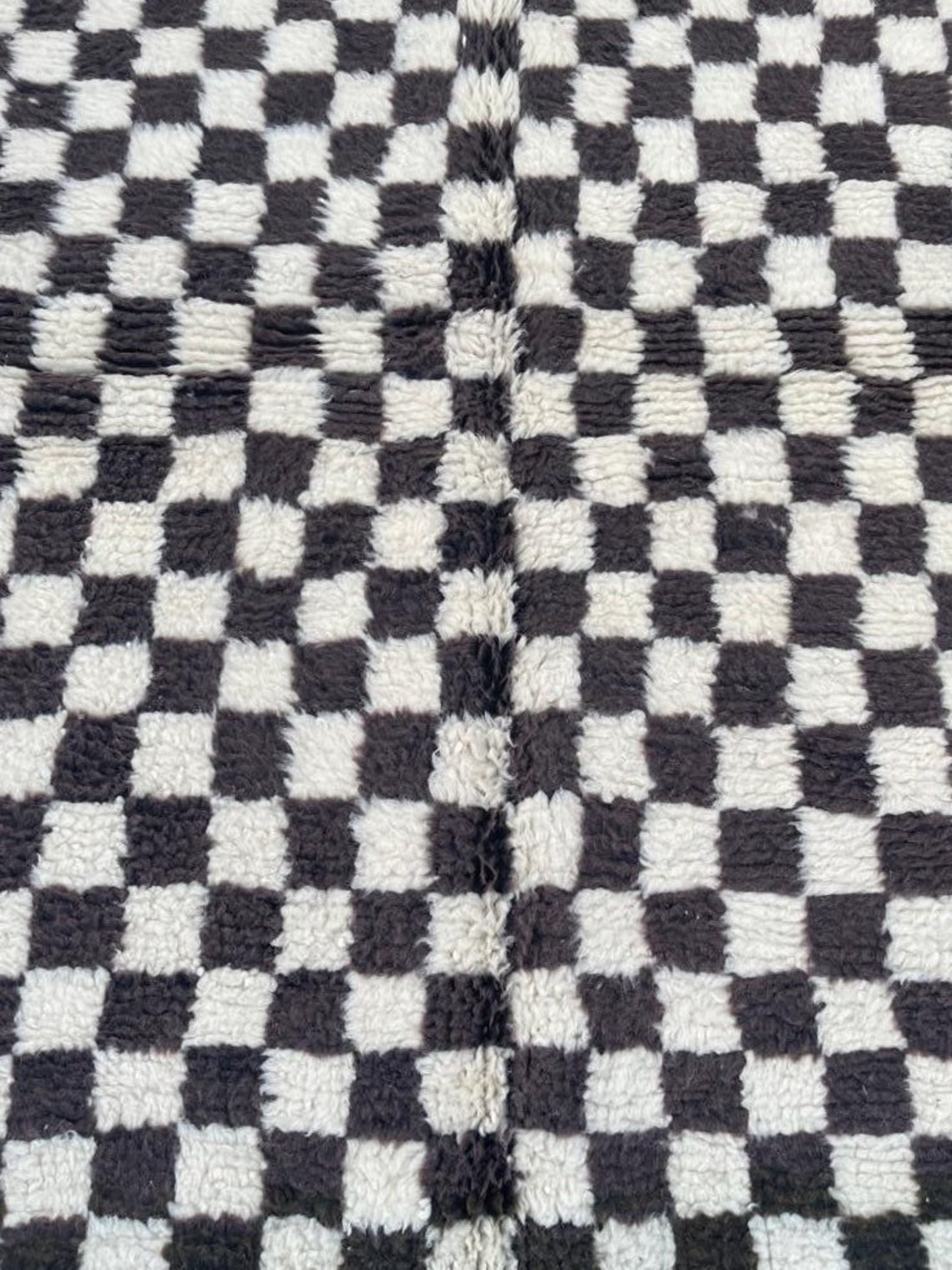 Moroccan Checkered Rug Black and White Checkered Area Rug Etsy