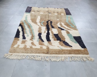 VINTAGE MAROKKAANSE RUG, wollen Marokkaanse tapijt, woonkamer tapijt, boho stijl tapijt