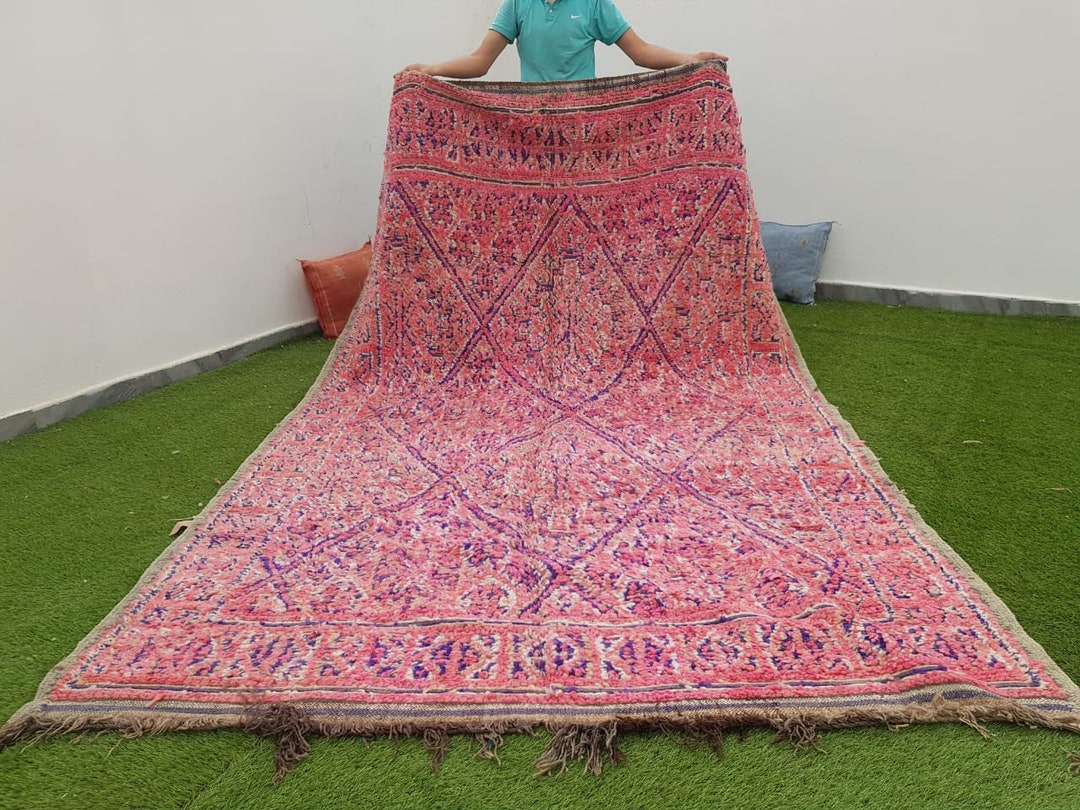 Moroccan Vintage Rug , Vintage Rug From Morocco , Wool Moroccan Carpets